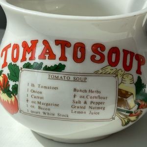 Vintage Tomato Soup Mug Cup Bowl Recipe Stonewear Collectible Crock